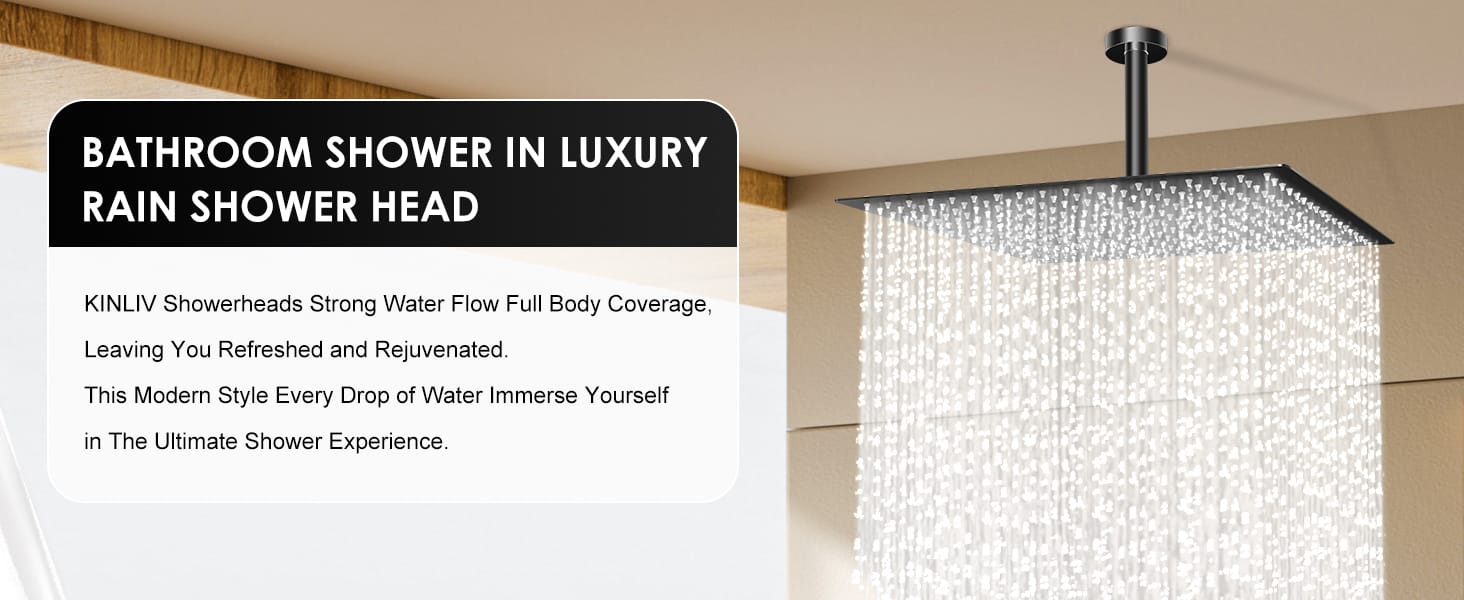 Experience Luxury with a Big Rain Shower Head for a Spa-Like Feel