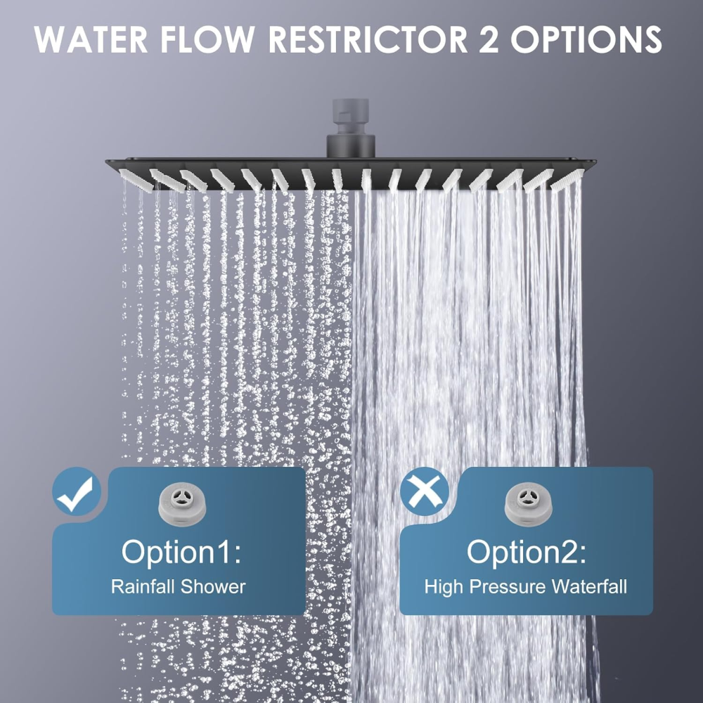 Experience Luxury with a Big Rain Shower Head for a Spa-Like Feel